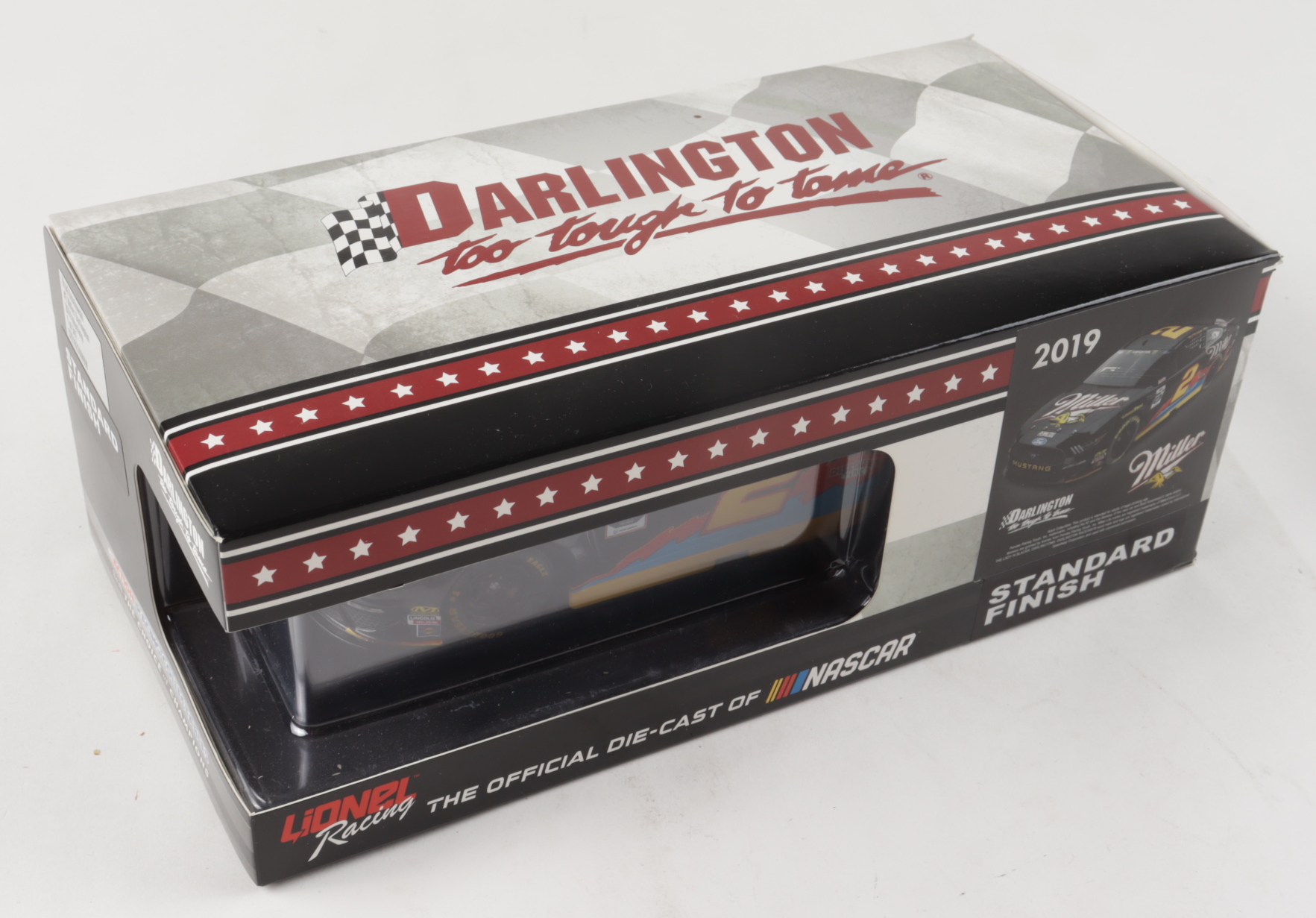 Brad Keselowski Signed LE #2 Miller Darlington 2019 Mustang 1:24 Scale Stock Die-Cast Car (PA COA) at PristineAuction.com Brad Keselowski Signed LE #2 Miller Darlington 2019 Mustang 1:24 Scale Stock Die-Cast Car (PA COA) at PristineAuction.com