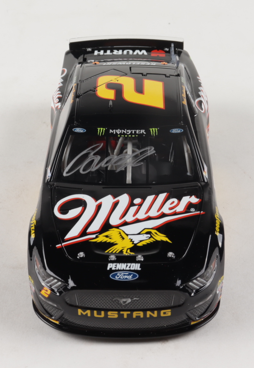 Brad Keselowski Signed LE #2 Miller Darlington 2019 Mustang 1:24 Scale Stock Die-Cast Car (PA COA) at PristineAuction.com Brad Keselowski Signed LE #2 Miller Darlington 2019 Mustang 1:24 Scale Stock Die-Cast Car (PA COA) at PristineAuction.com