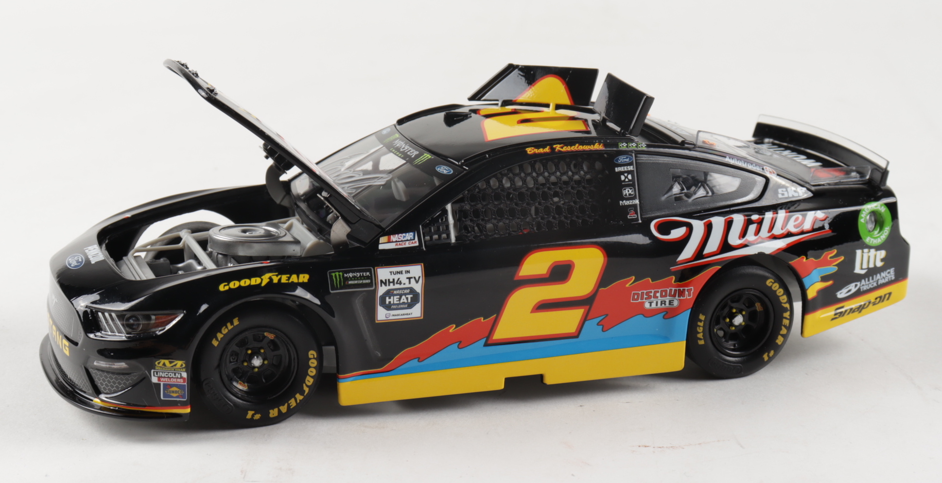 Brad Keselowski Signed LE #2 Miller Darlington 2019 Mustang 1:24 Scale Stock Die-Cast Car (PA COA) at PristineAuction.com Brad Keselowski Signed LE #2 Miller Darlington 2019 Mustang 1:24 Scale Stock Die-Cast Car (PA COA) at PristineAuction.com