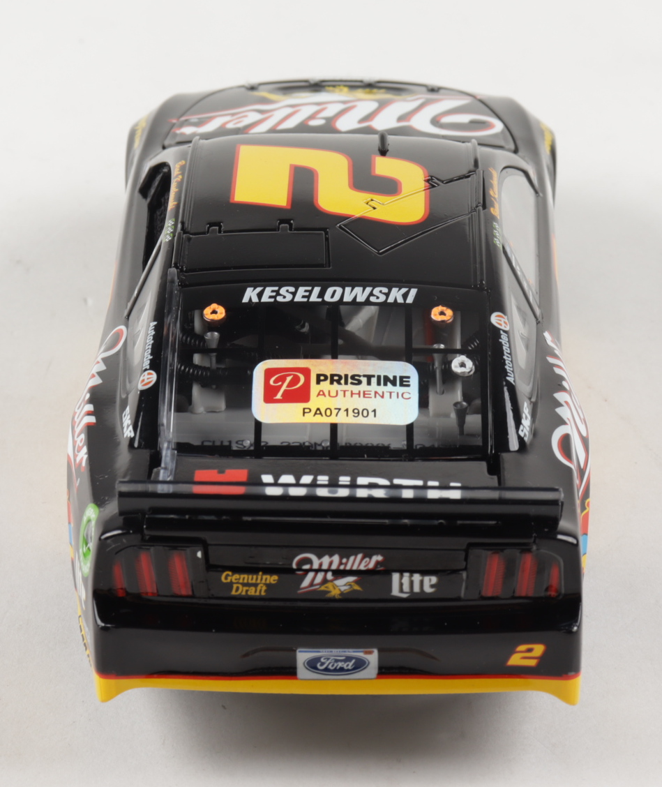 Brad Keselowski Signed LE #2 Miller Darlington 2019 Mustang 1:24 Scale Stock Die-Cast Car (PA COA) at PristineAuction.com Brad Keselowski Signed LE #2 Miller Darlington 2019 Mustang 1:24 Scale Stock Die-Cast Car (PA COA) at PristineAuction.com