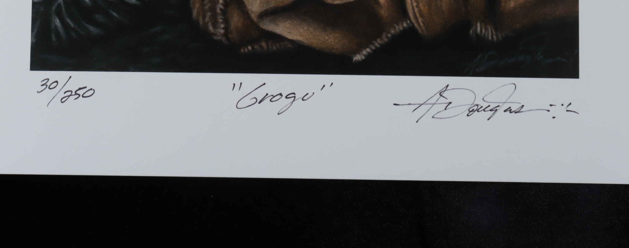 Anthony Douglas Signed "Grogu" LE 11x14 Lithograph (PA LOA) at PristineAuction.com Anthony Douglas Signed "Grogu" LE 11x14 Lithograph (PA LOA) at PristineAuction.com