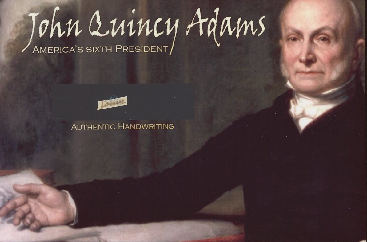 John Quincy Adams 4x6 Photo With Authentic Hand-Written Word Cut (JSA LOA) at PristineAuction.com John Quincy Adams 4x6 Photo With Authentic Hand-Written Word Cut (JSA LOA) at PristineAuction.com