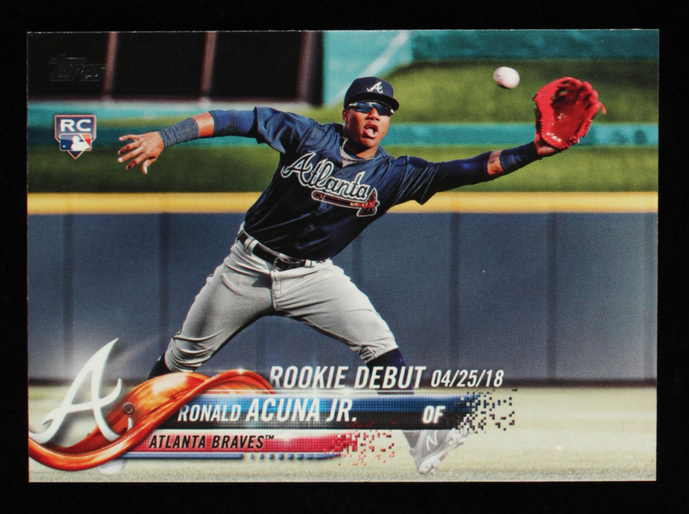 2018 Topps Fire Ronald Acuña Jr. RC #109 Atlanta Braves