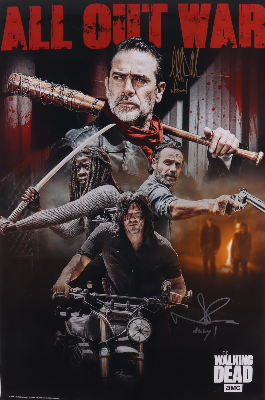 Jeffrey Dean Morgan & Norman Reedus Signed "The Walking Dead" 24x36 Poster Inscribed "Negan" & "Daryl" (Radtke Hologram) at PristineAuction.com Jeffrey Dean Morgan & Norman Reedus Signed "The Walking Dead" 24x36 Poster Inscribed "Negan" & "Daryl" (Radtke Hologram) at PristineAuction.com