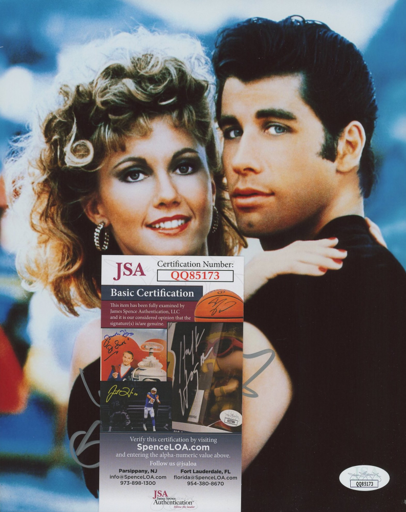 GREASE CAST Signed Autographed Photo Olivia and John COA Hologram main image 1