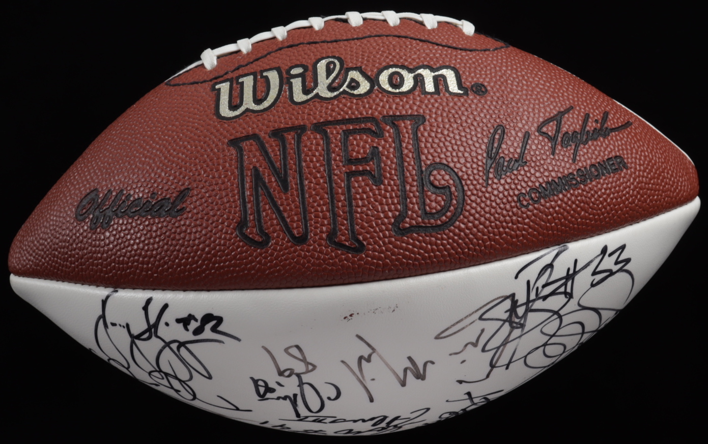 Wilson NFL Football Signed by (25) With Rod Woodson, Kordell Stewart, Yancey Thigpen, Brenden Stai (JSA ALOA) at PristineAuction.com Wilson NFL Football Signed by (25) With Rod Woodson, Kordell Stewart, Yancey Thigpen, Brenden Stai (JSA ALOA) at PristineAuction.com