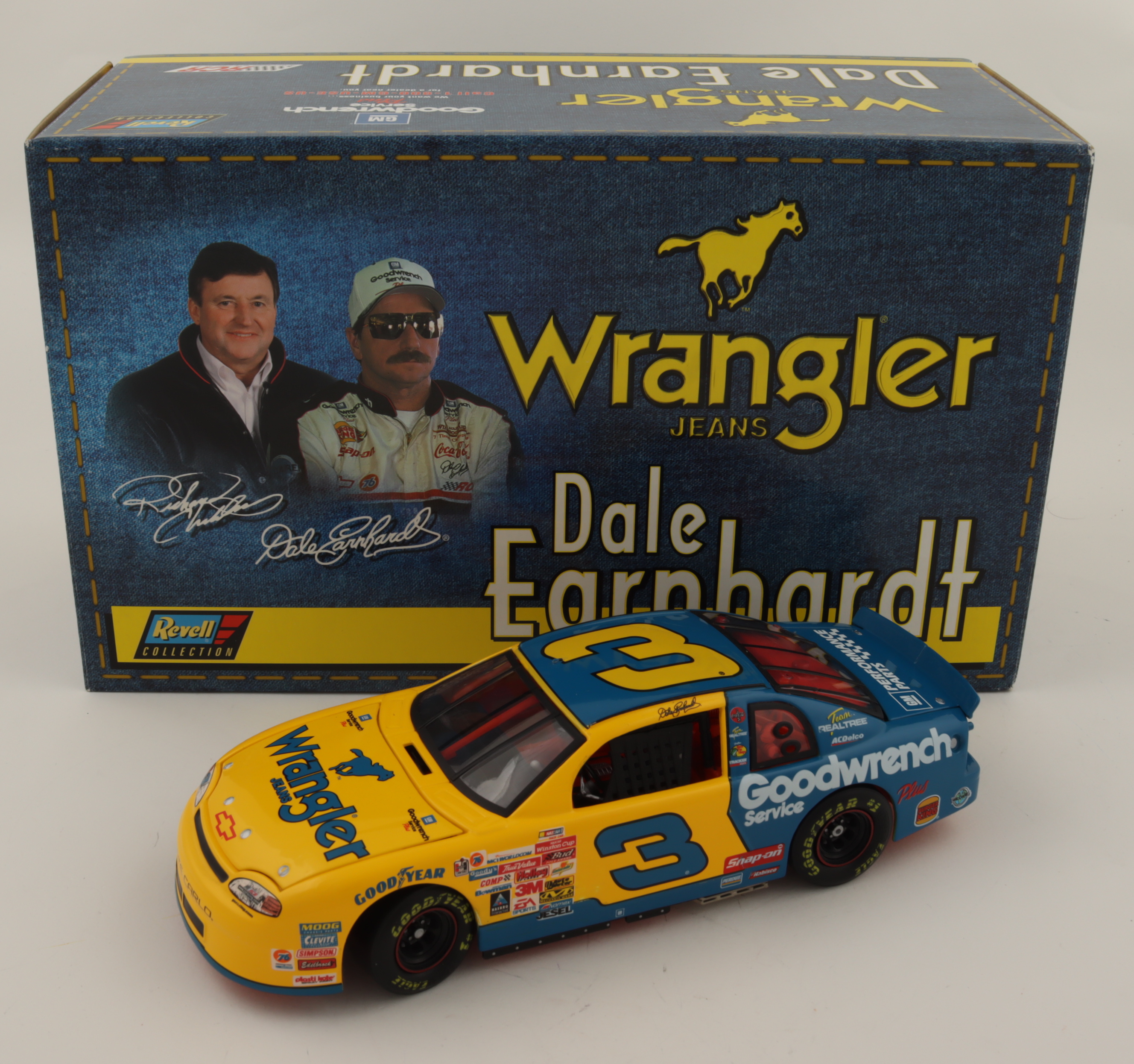 Dale Earnhardt LE 1999 NASCAR #3 GM Goodwrench Service Plus / Wrangler Jeans / 1999 Monte Carlo - 1:24 Premium Action Diecast Car at PristineAuction.com Dale Earnhardt LE 1999 NASCAR #3 GM Goodwrench Service Plus / Wrangler Jeans / 1999 Monte Carlo - 1:24 Premium Action Diecast Car at PristineAuction.com