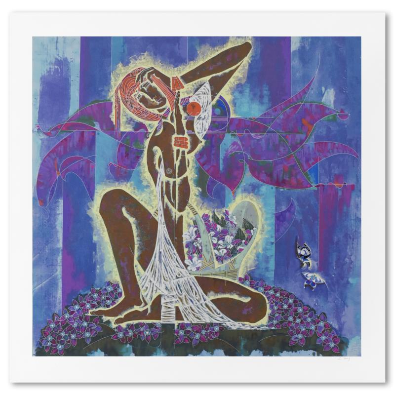 "Wild Flowers" LE 37x38 Serigraph on Paper by Lu Hong (Artova) at PristineAuction.com "Wild Flowers" LE 37x38 Serigraph on Paper by Lu Hong (Artova) at PristineAuction.com