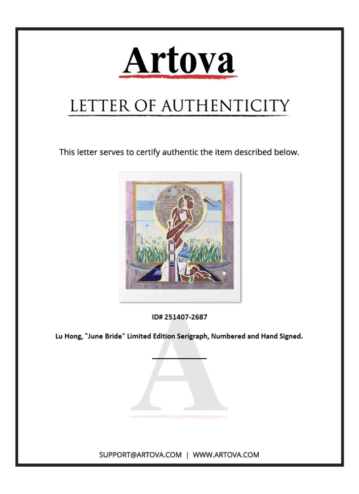 "June Bride" Limited Edition 37x40 Serigraph on Paper by Lu Hong (Artova) at PristineAuction.com "June Bride" Limited Edition 37x40 Serigraph on Paper by Lu Hong (Artova) at PristineAuction.com