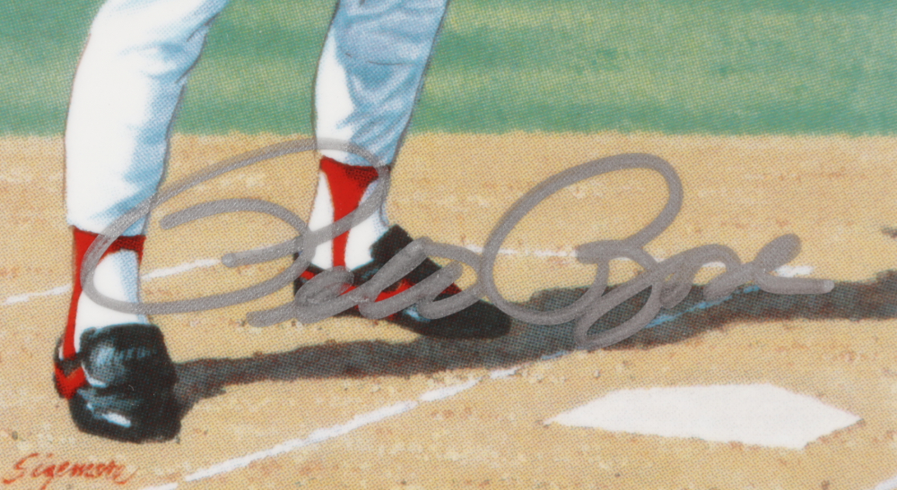 Pete Rose Signed Vintage 1985 LE Reds Ceramic Baseball Card (PSA COA