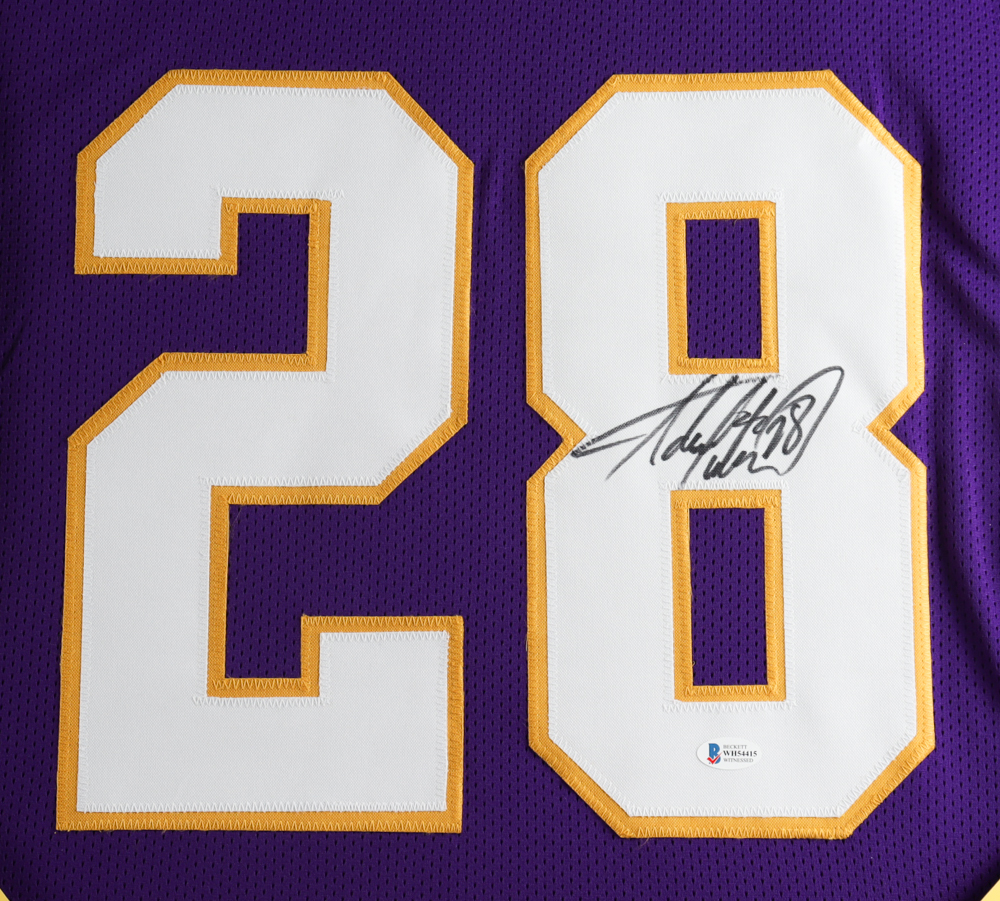 Adrian Peterson Signed 35x43 Custom Framed Jersey (Beckett COA) (See Description) at PristineAuction.com Adrian Peterson Signed 35x43 Custom Framed Jersey (Beckett COA) (See Description) at PristineAuction.com