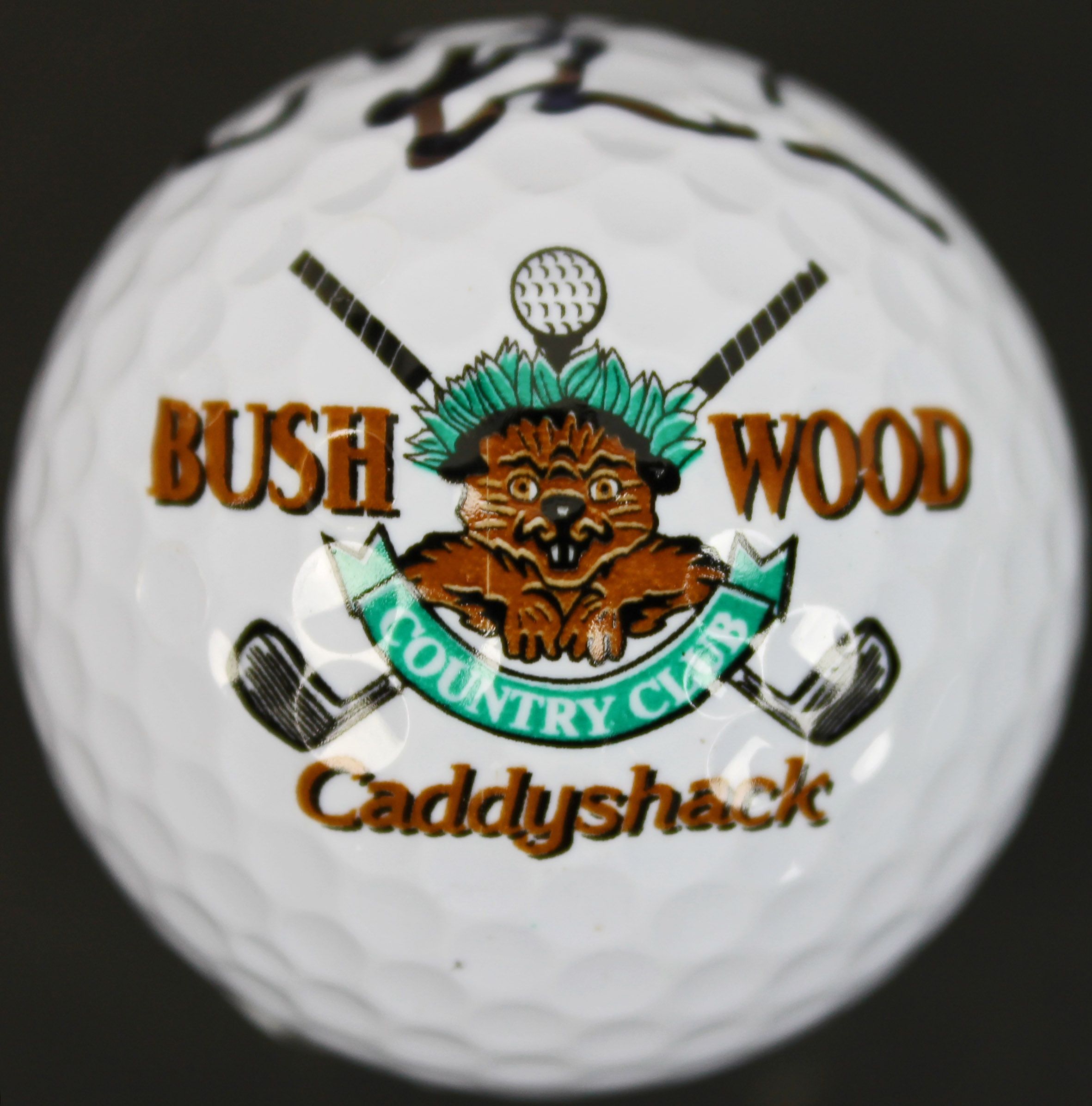 Chevy Chase Signed "Caddyshack" Bushwood Country Club Logo Golf Ball (Beckett) at PristineAuction.com Chevy Chase Signed "Caddyshack" Bushwood Country Club Logo Golf Ball (Beckett) at PristineAuction.com