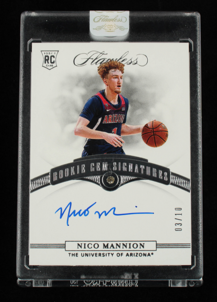 Nico Mannion 2020-21 Panini Flawless Collegiate #78 AU #3/10