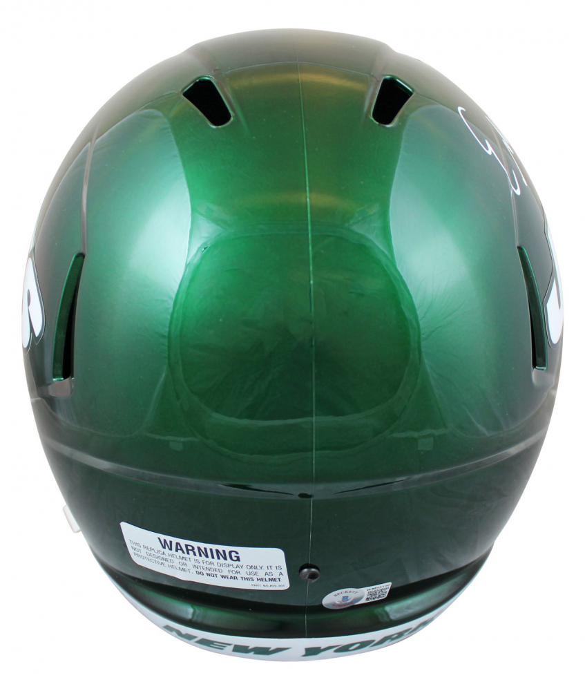 Elijah Moore Signed Jets FullSize Speed Helmet (Beckett) Pristine