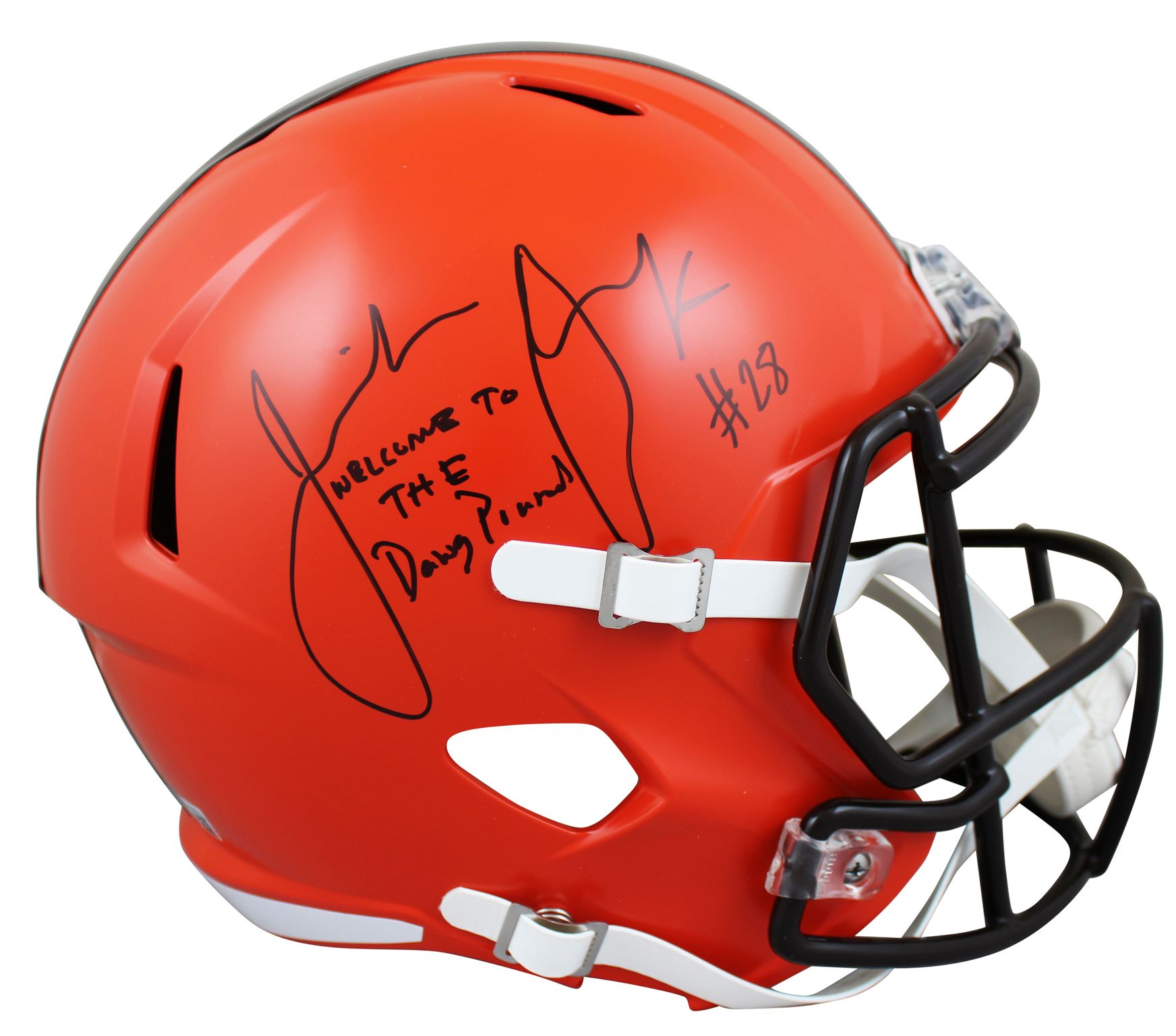 Jeremiah Owusu-Koramoah Signed Browns Full-Size Speed Helmet Inscribed "Welcome to the Dawg Pound" (Beckett) at PristineAuction.com Jeremiah Owusu-Koramoah Signed Browns Full-Size Speed Helmet Inscribed "Welcome to the Dawg Pound" (Beckett) at PristineAuction.com