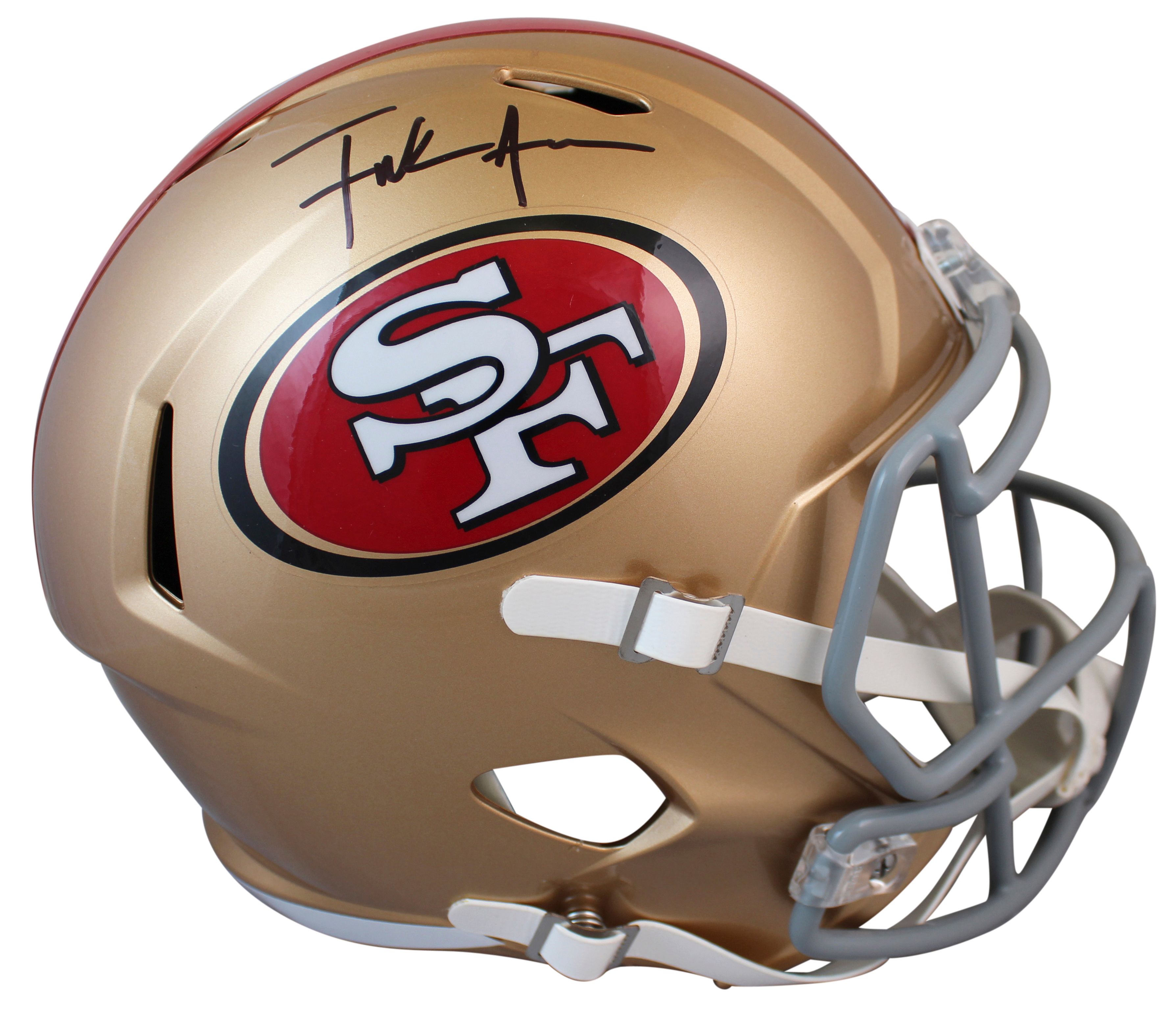 Frank Gore Signed 49ers Full-Size Speed Helmet (Beckett) at PristineAuction.com Frank Gore Signed 49ers Full-Size Speed Helmet (Beckett) at PristineAuction.com