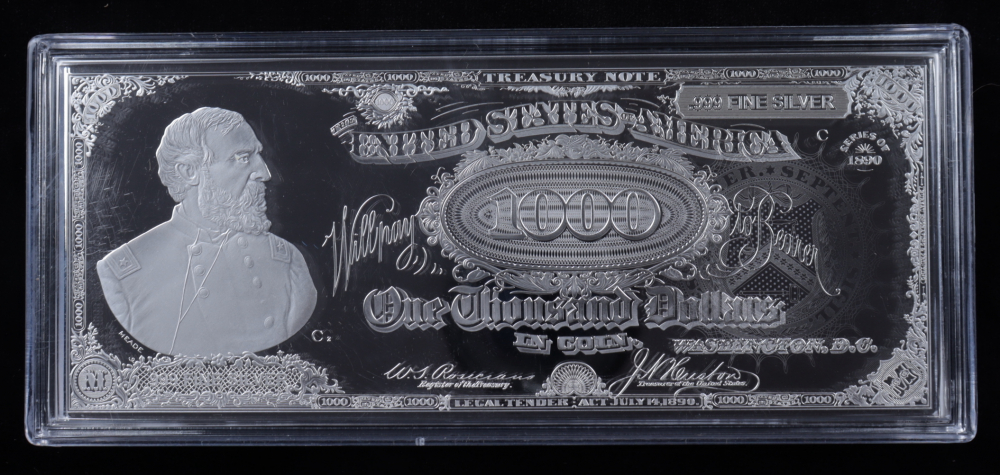 4 oz 1890 U.S. $1000 One Thousand Dollars Treasury “Grand Watermelon ...