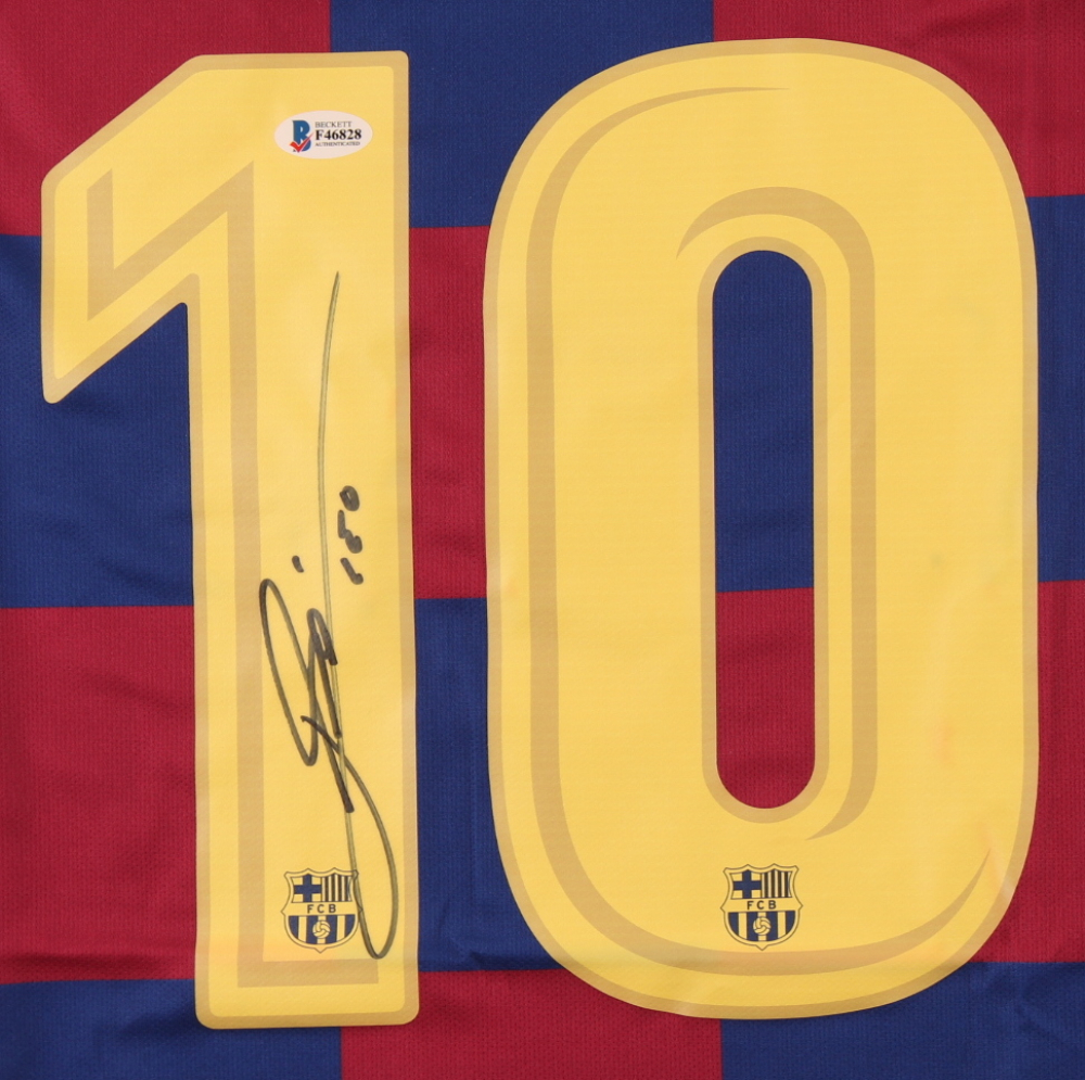 Maillot Domicile Fc Barcelone Dédicacé Par lionel - Lionel Mei