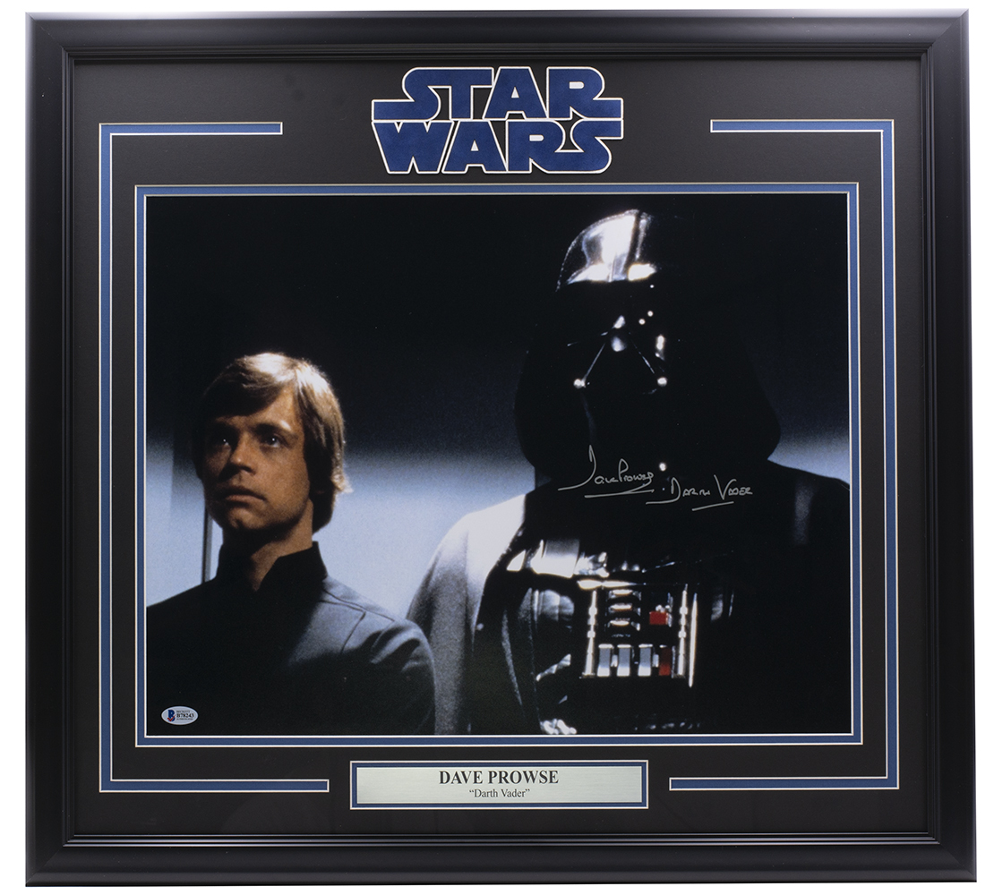 David Prowse Signed "Star Wars" 24x30 Custom Framed Photo Display Inscribed "Darth Vader" (Beckett COA) at PristineAuction.com David Prowse Signed "Star Wars" 24x30 Custom Framed Photo Display Inscribed "Darth Vader" (Beckett COA) at PristineAuction.com