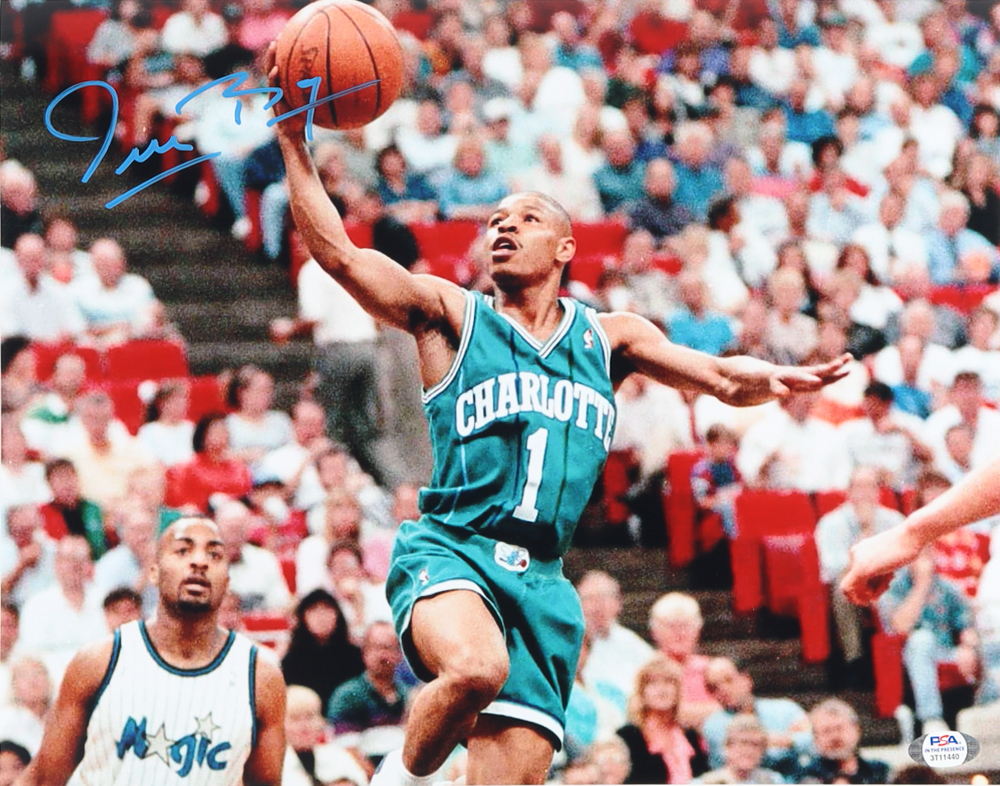Muggsy Bogues Signed Hornets 11x14 Photo (PSA COA) | Pristine Auction