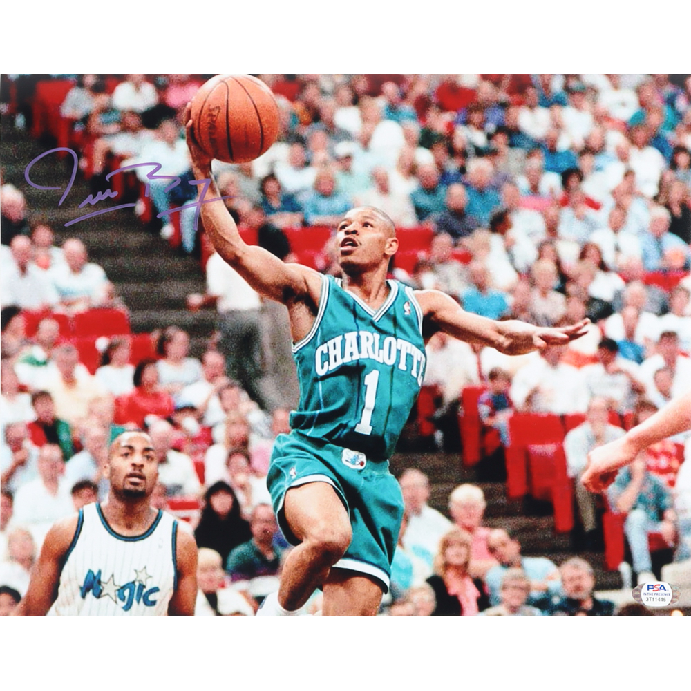 Muggsy Bogues Signed Hornets 11x14 Photo (PSA COA) | Pristine Auction