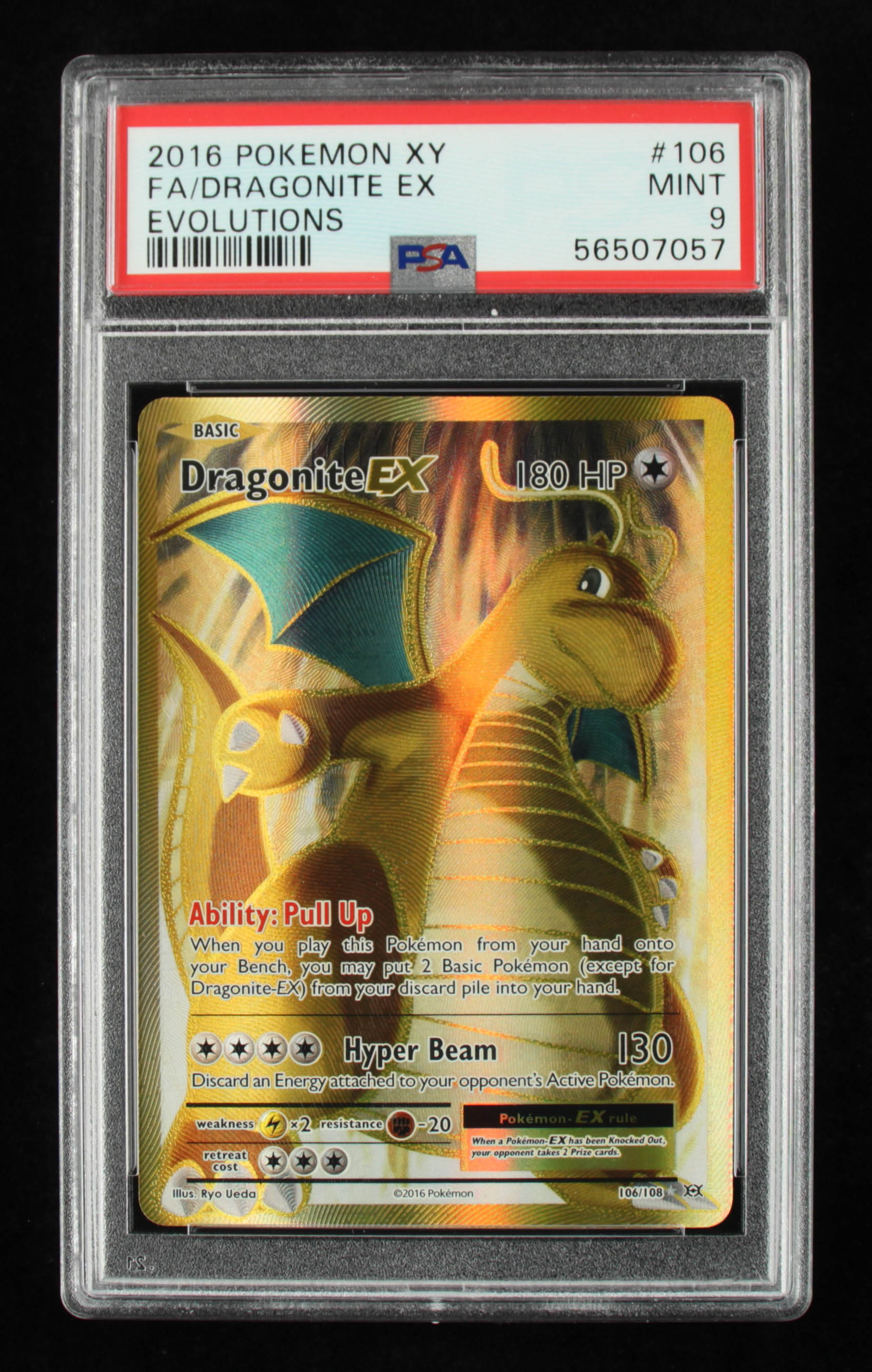 Dragonite 2016 Pokemon Evolutions #106 EX FULL ART UR (PSA 9) at PristineAuction.com Dragonite 2016 Pokemon Evolutions #106 EX FULL ART UR (PSA 9) at PristineAuction.com