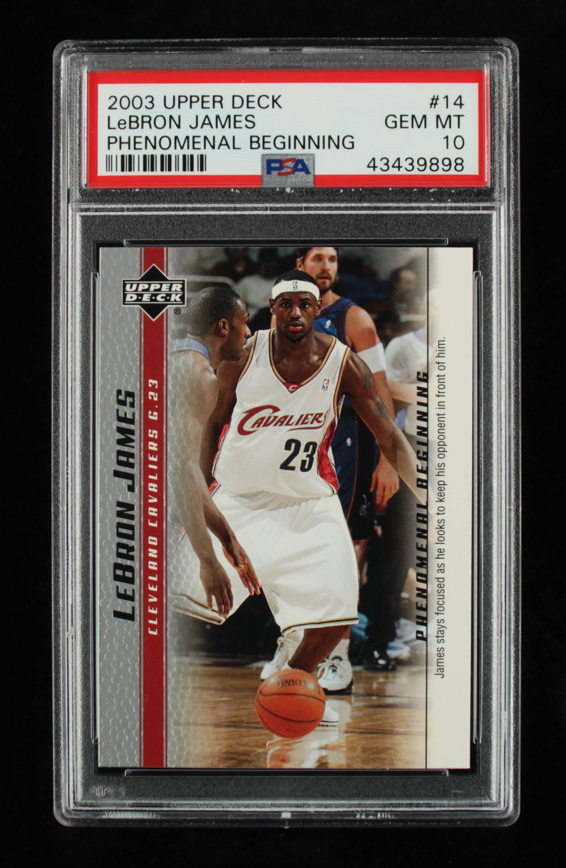 LeBron James 2003-04 Upper Deck Phenomenal Beginning #14 James Stays Focused (PSA 10) at PristineAuction.com LeBron James 2003-04 Upper Deck Phenomenal Beginning #14 James Stays Focused (PSA 10) at PristineAuction.com