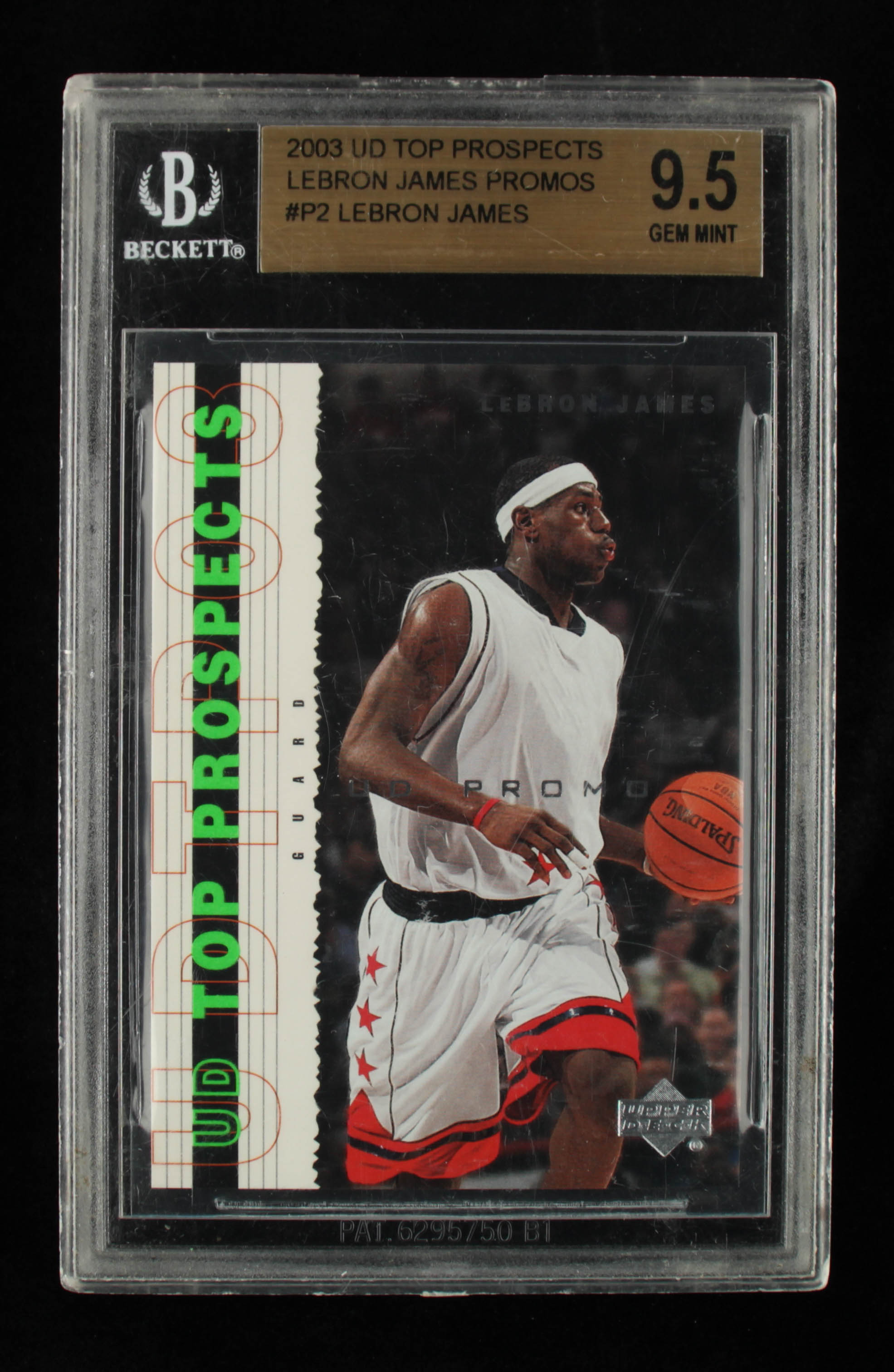 LeBron James 2003 Upper Deck Top Prospects LeBron James Promos #P2 (BGS 9.5) at PristineAuction.com LeBron James 2003 Upper Deck Top Prospects LeBron James Promos #P2 (BGS 9.5) at PristineAuction.com