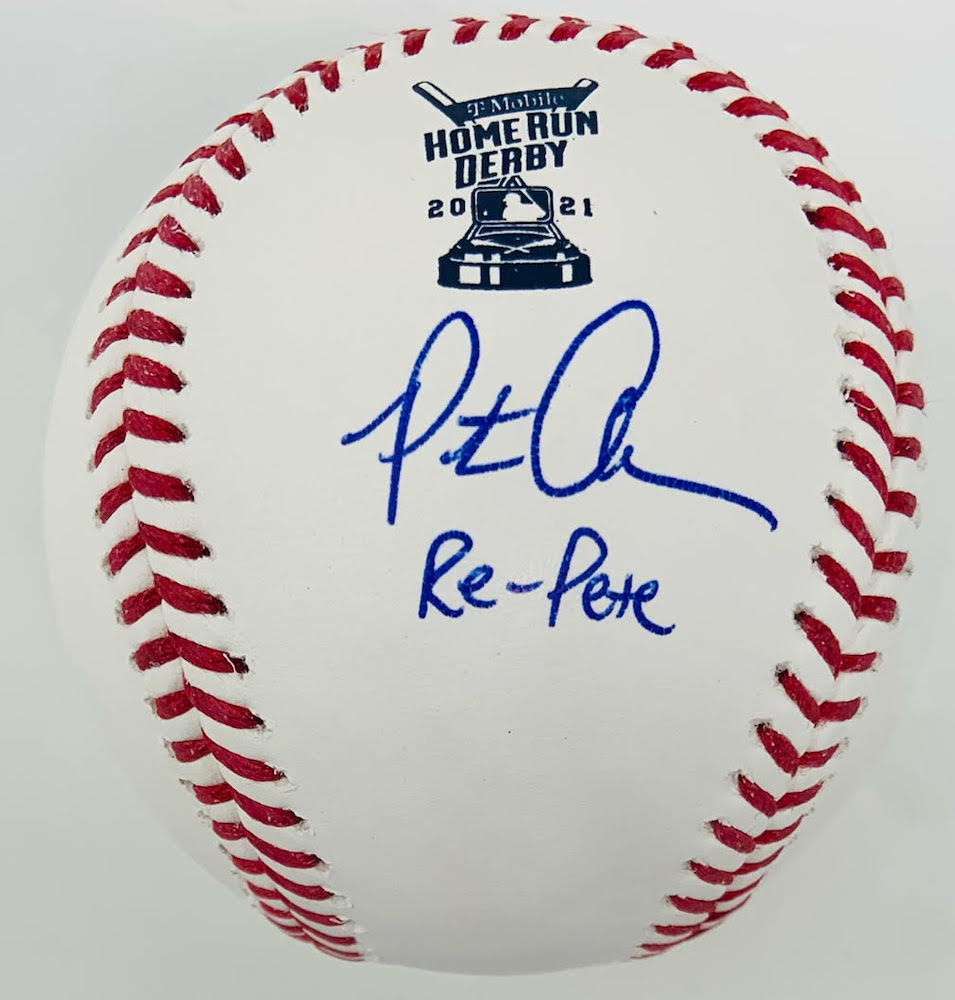 Pete Alonso Signed 2021 Home Run Derby LE OML Baseball Inscribed "Re-Pete" (Fanatics & MLB) at PristineAuction.com Pete Alonso Signed 2021 Home Run Derby LE OML Baseball Inscribed "Re-Pete" (Fanatics & MLB) at PristineAuction.com