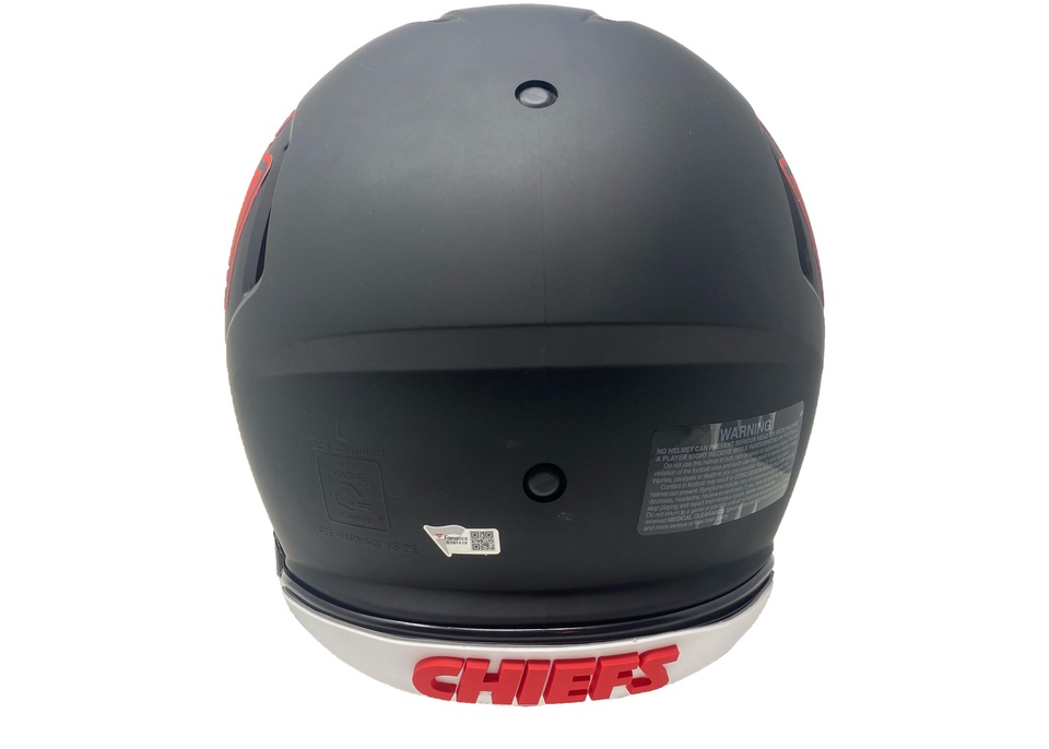 Patrick Mahomes Signed Chiefs Full-Size Authentic On-Field Eclipse Alternate Speed Helmet with Custom Visor (Fanatics Hologram) at PristineAuction.com Patrick Mahomes Signed Chiefs Full-Size Authentic On-Field Eclipse Alternate Speed Helmet with Custom Visor (Fanatics Hologram) at PristineAuction.com