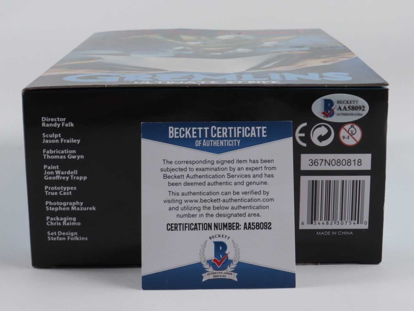 Joe Dante & Michael Winslow Signed "Gremlins" Ultimate Stripe Action Figure with Hand-Drawn Sketch Inscribed "Stripe" (Beckett COA) at PristineAuction.com Joe Dante & Michael Winslow Signed "Gremlins" Ultimate Stripe Action Figure with Hand-Drawn Sketch Inscribed "Stripe" (Beckett COA) at PristineAuction.com