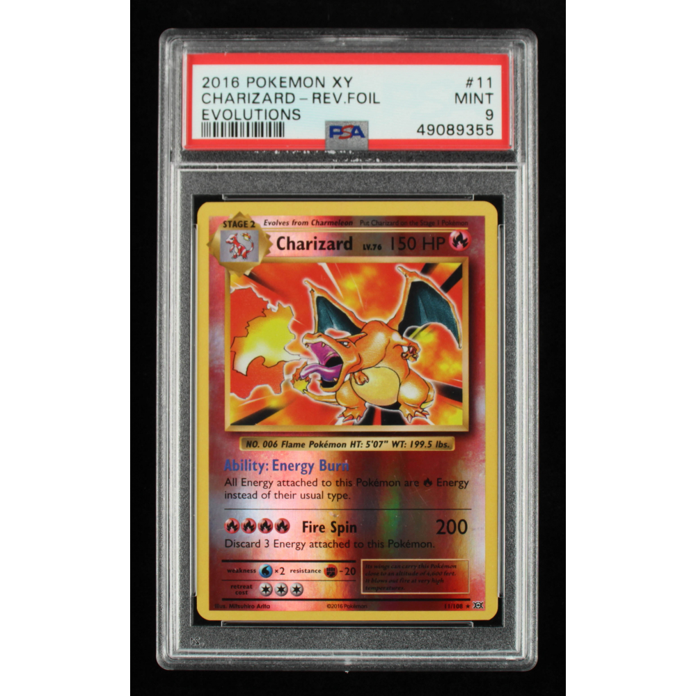 Charizard 2016 Pokemon XY Evolutions 11 Reverse Holo (PSA 9