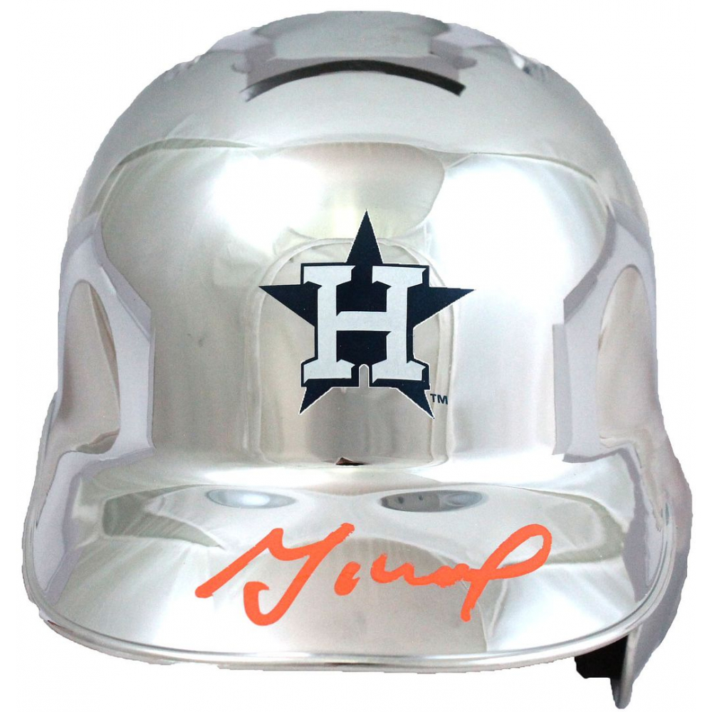 Jose Altuve Signed Astros Chrome Mini Helmet (JSA) Pristine Auction