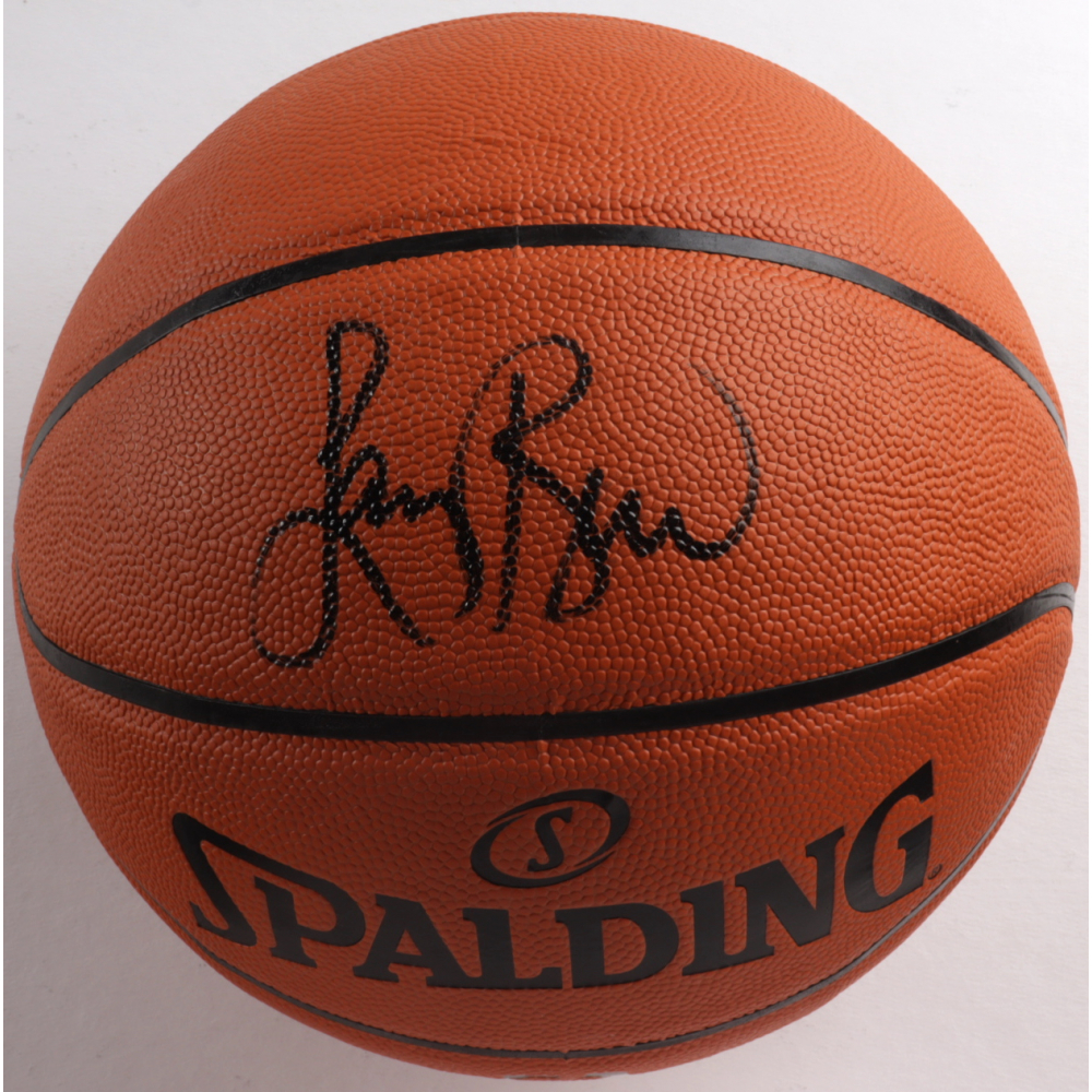 Larry Bird Signed NBA Silver Series Basketball (JSA COA & Bird Hologram