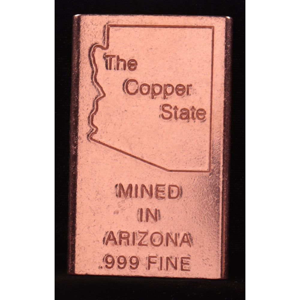 1/2 Pound .999 Fine Copper Bar Made with Arizona Mined Copper