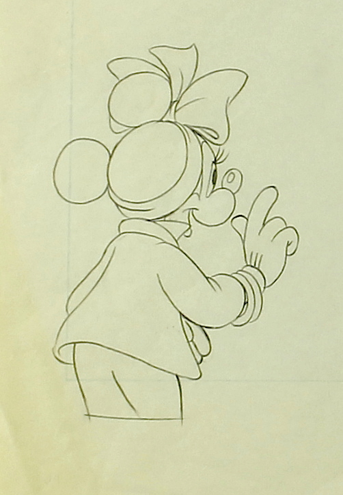 Walt Disney "Minnie Mouse" Original Animation Production Drawing at PristineAuction.com Walt Disney "Minnie Mouse" Original Animation Production Drawing at PristineAuction.com