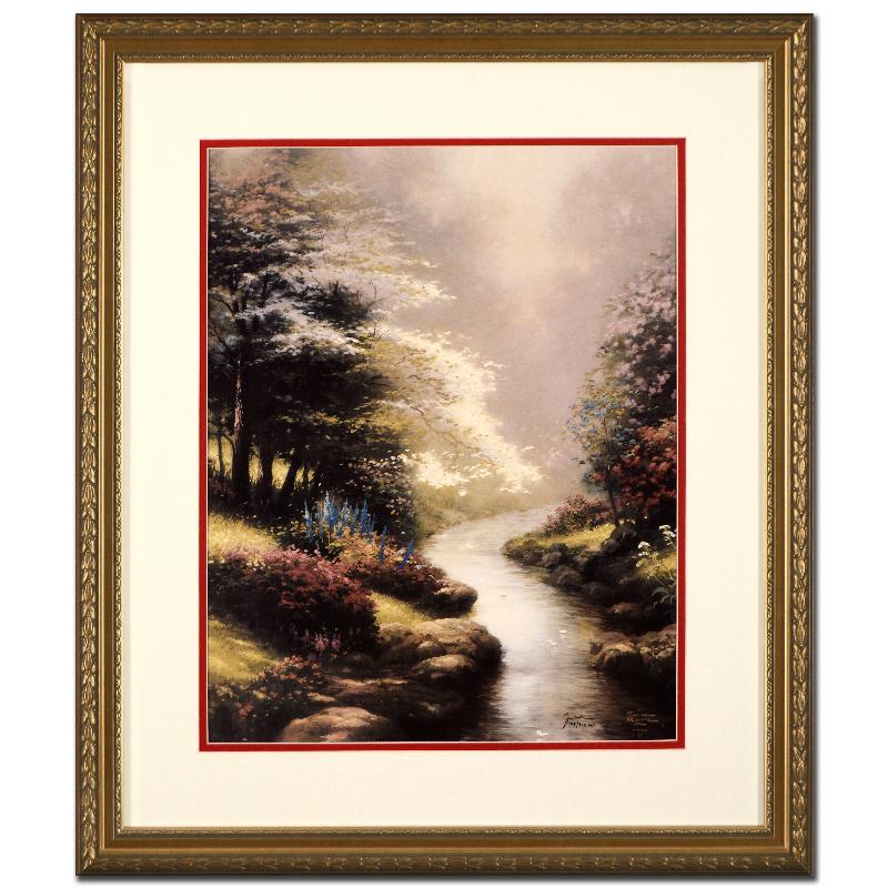 Thomas Kinkade Signed "Petals Of Hope - The Garden Of Promise II" 15.5" x 19.5" Limited Edition Lithograph GP #708/965 (Framed to 24.5" x 28.5") at PristineAuction.com Thomas Kinkade Signed "Petals Of Hope - The Garden Of Promise II" 15.5" x 19.5" Limited Edition Lithograph GP #708/965 (Framed to 24.5" x 28.5") at PristineAuction.com