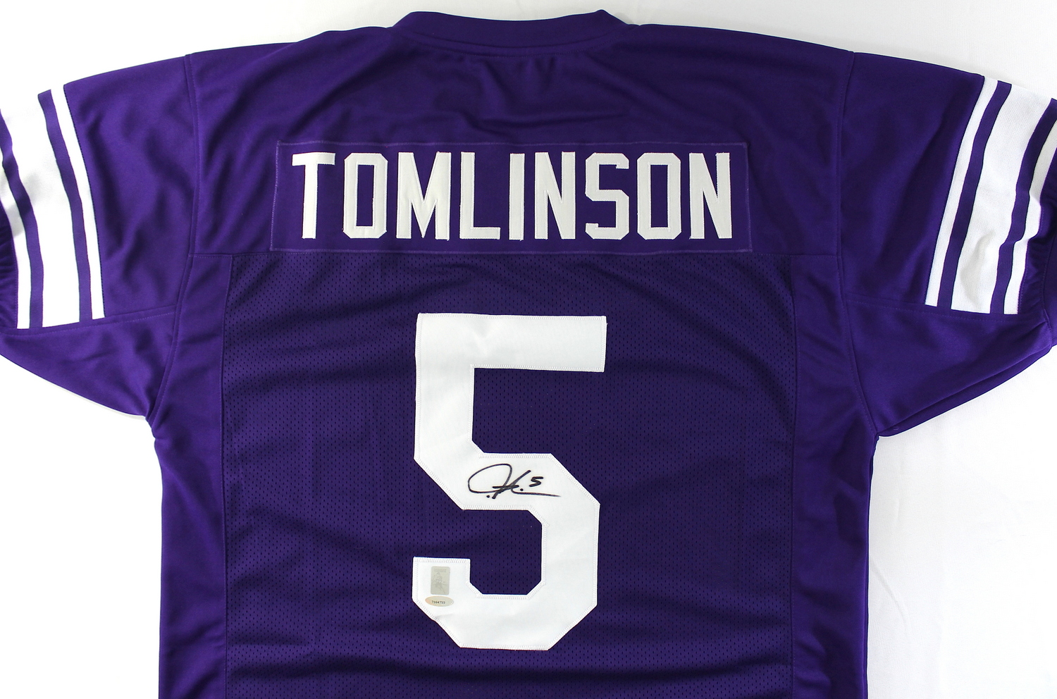 LaDainian Tomlinson Signed TCU Jersey (Tomlinson Hologram & TriStar COA) at PristineAuction.com LaDainian Tomlinson Signed TCU Jersey (Tomlinson Hologram & TriStar COA) at PristineAuction.com