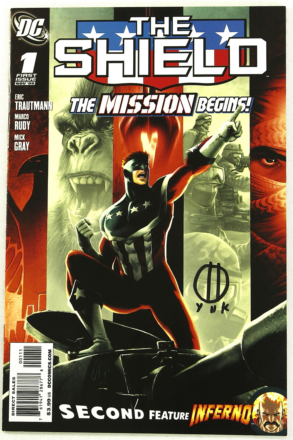 Marco Rudy Signed The Shield "The Mission Begins!" Issue #1 DC Comic Book (PA LOA) at PristineAuction.com Marco Rudy Signed The Shield "The Mission Begins!" Issue #1 DC Comic Book (PA LOA) at PristineAuction.com