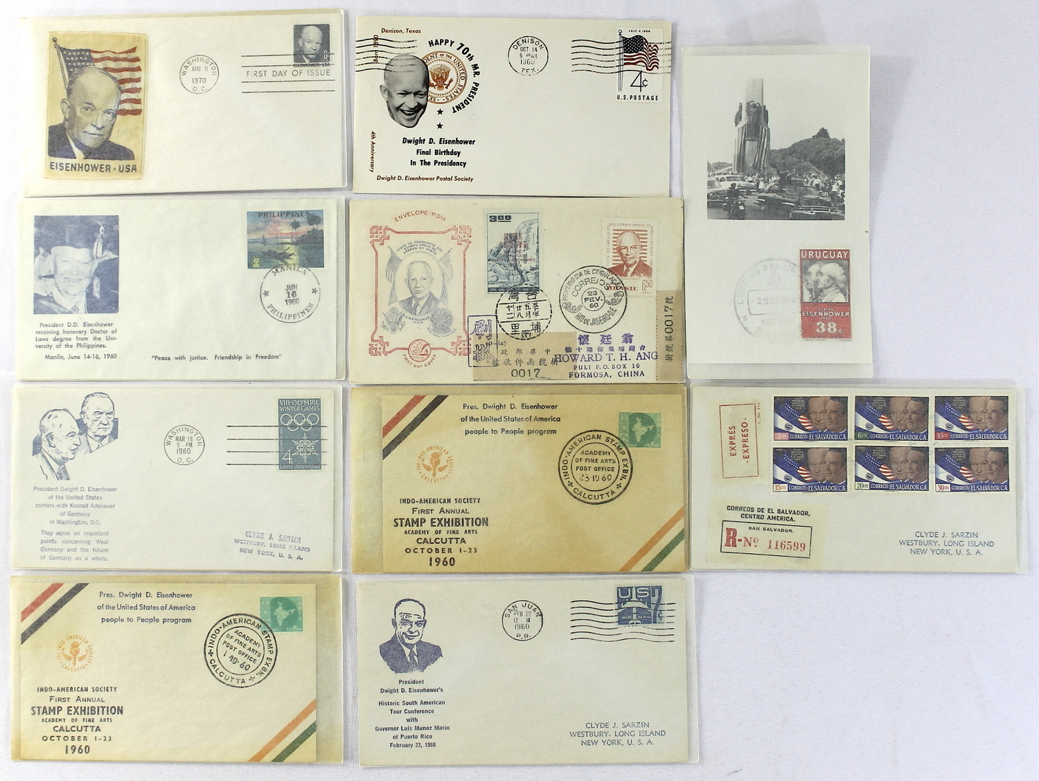 Lot of (10) Vintage Dwight D. Eisenhower First Day Covers at PristineAuction.com Lot of (10) Vintage Dwight D. Eisenhower First Day Covers at PristineAuction.com