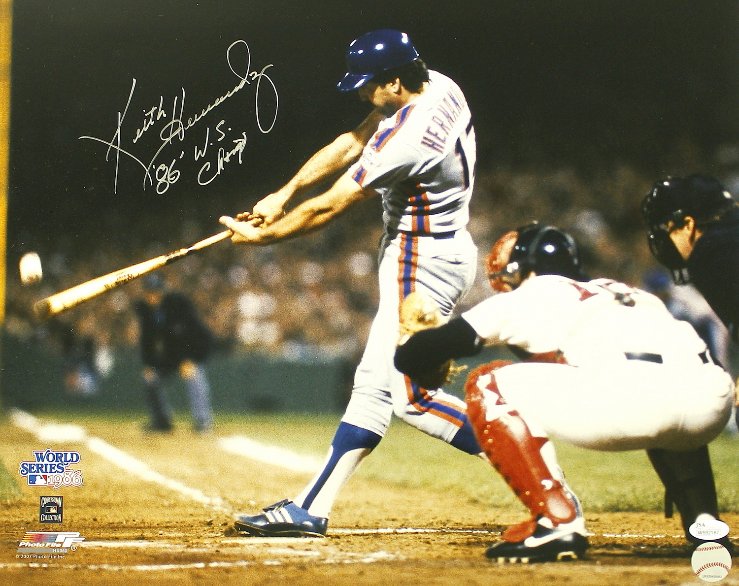 Keith Hernandez Signed Mets 1986 World Series 16x20 Photo Inscribed "86 WS Champs" (JSA COA) at PristineAuction.com Keith Hernandez Signed Mets 1986 World Series 16x20 Photo Inscribed "86 WS Champs" (JSA COA) at PristineAuction.com