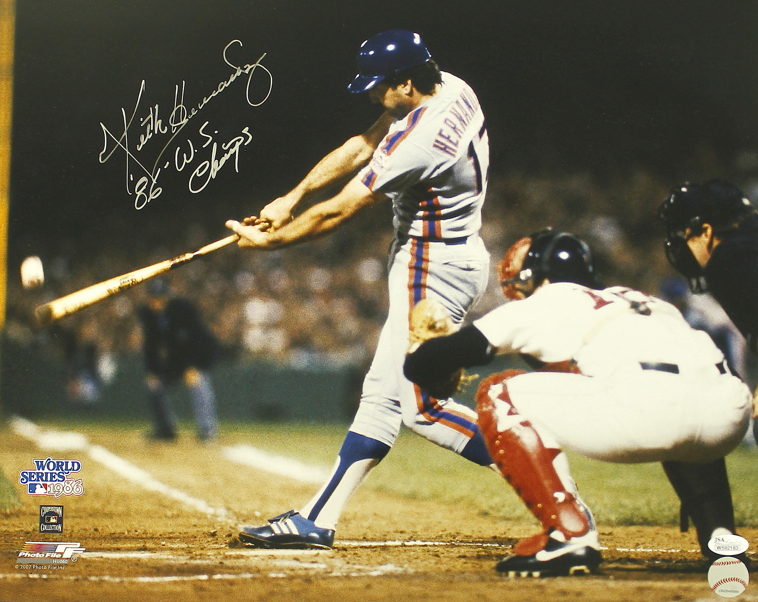 Keith Hernandez Signed Mets 1986 World Series 16x20 Photo Inscribed "86 WS Champs" (JSA COA) at PristineAuction.com Keith Hernandez Signed Mets 1986 World Series 16x20 Photo Inscribed "86 WS Champs" (JSA COA) at PristineAuction.com