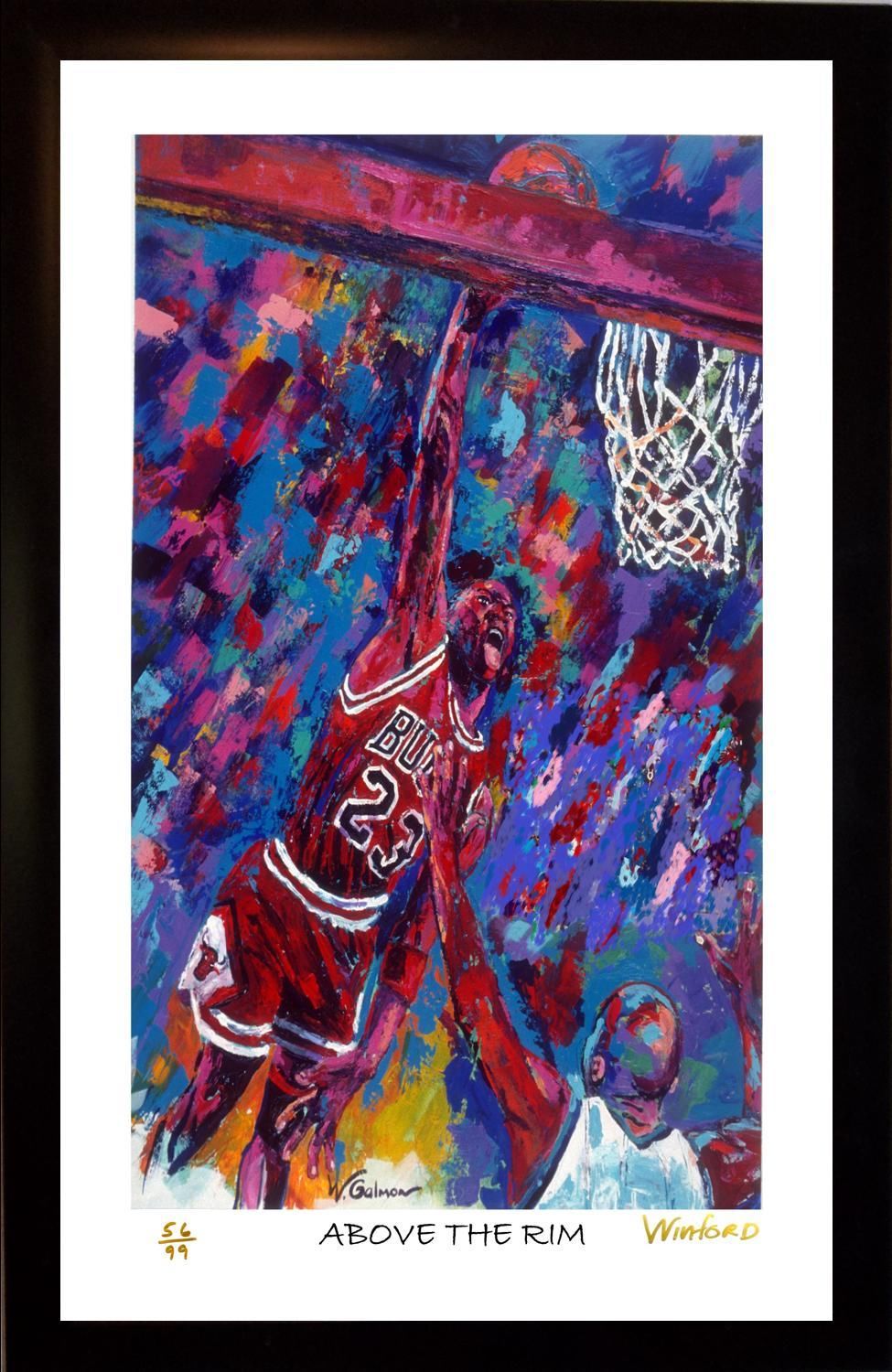 Michael Jordan Bulls "Above the Rim" Limited Edition 11x17 Lithograph by Winford Galmon #56/99 (Winford COA) at PristineAuction.com Michael Jordan Bulls "Above the Rim" Limited Edition 11x17 Lithograph by Winford Galmon #56/99 (Winford COA) at PristineAuction.com