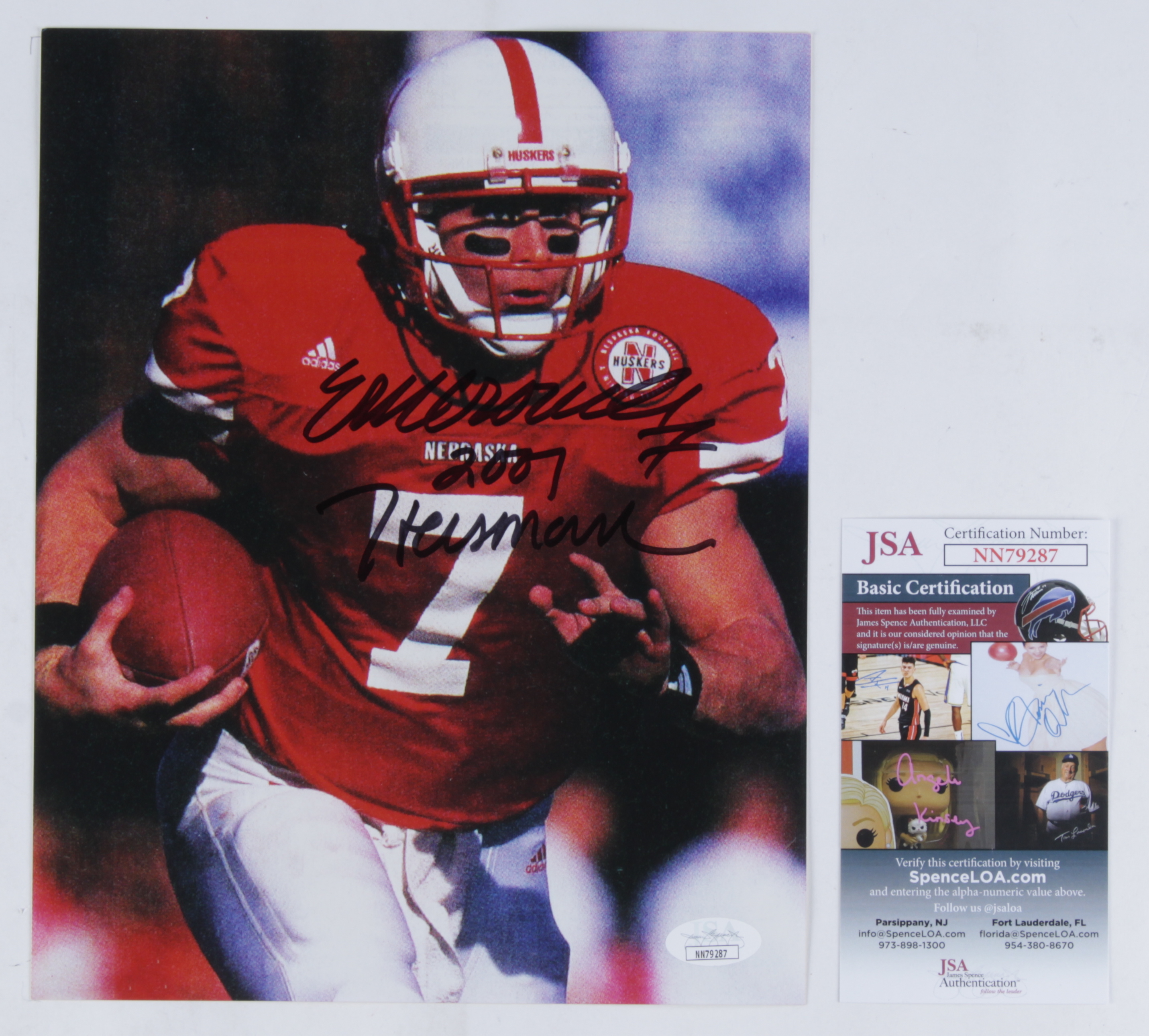 Eric Crouch Signed Nebraska Cornhuskers 8x10 Photo Inscribed "2001 Heisman" (JSA COA) at PristineAuction.com Eric Crouch Signed Nebraska Cornhuskers 8x10 Photo Inscribed "2001 Heisman" (JSA COA) at PristineAuction.com