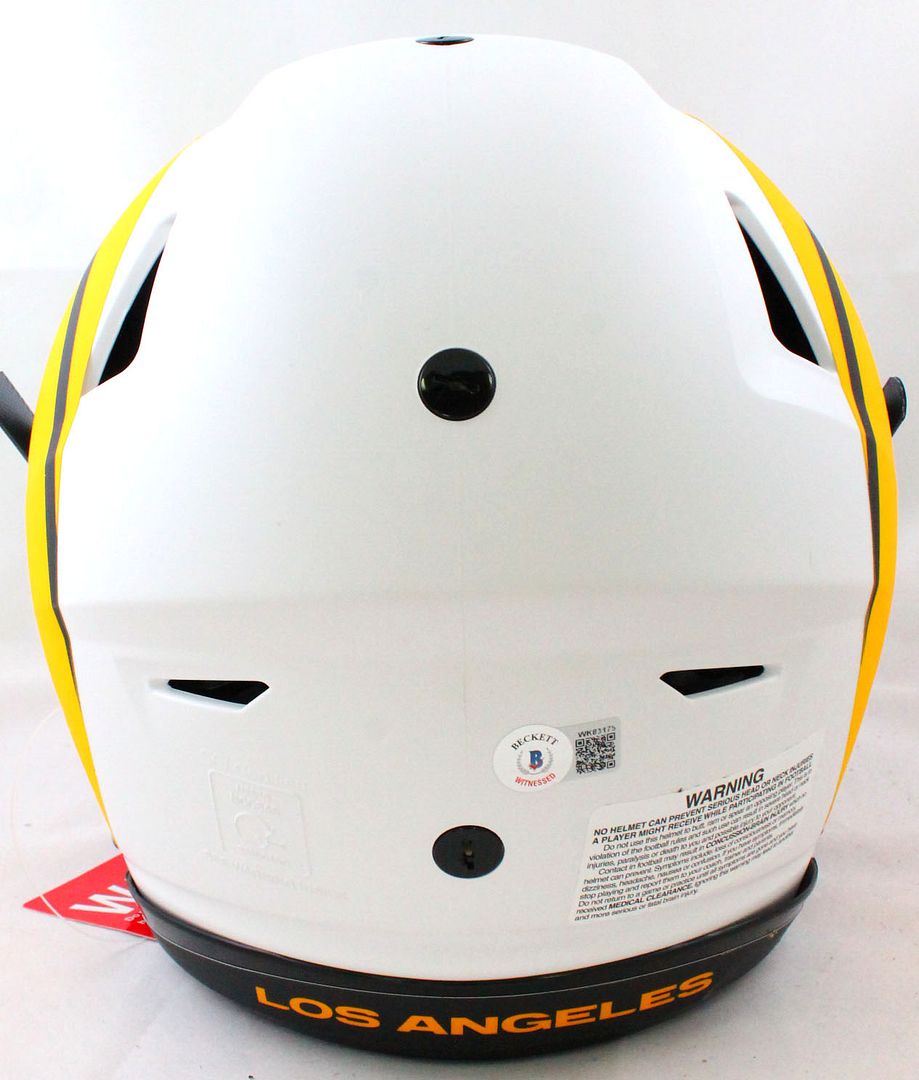 Eric Dickerson Signed Rams Full-Size Authentic On-Field Lunar Eclipse Alternate SpeedFlex Helmet Inscribed "HOF 99" & "2105 YDS" (Beckett Hologram) at PristineAuction.com Eric Dickerson Signed Rams Full-Size Authentic On-Field Lunar Eclipse Alternate SpeedFlex Helmet Inscribed "HOF 99" & "2105 YDS" (Beckett Hologram) at PristineAuction.com