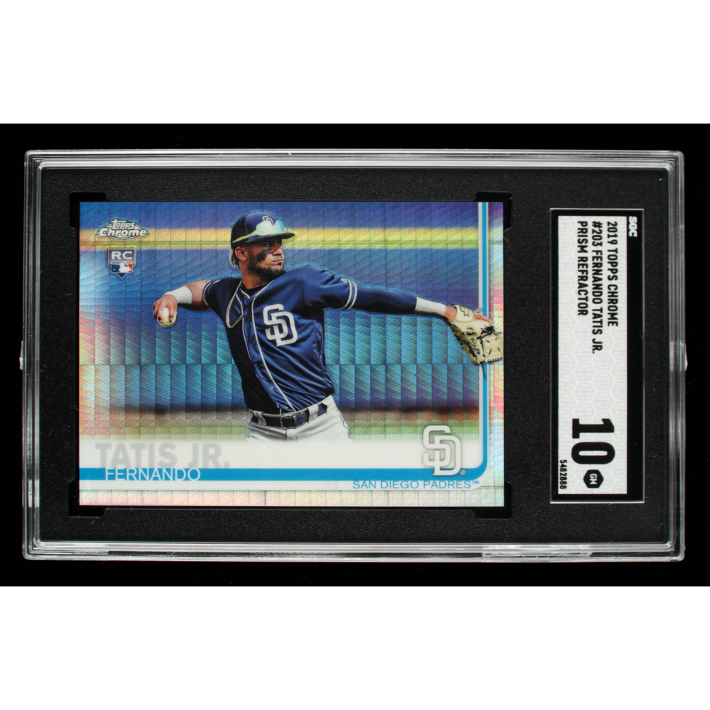 Fernando Tatis Jr. 2019 Topps Chrome Prism Refractors #203 (SGC 10