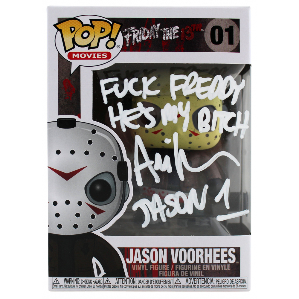 Ari Lehman Signed "Friday the 13th" #01 Jason Voorhees Funko Pop! Vinyl Figure Inscribed "F*** Freddy, He's My B****" & "Jason 1" (Beckett) at PristineAuction.com