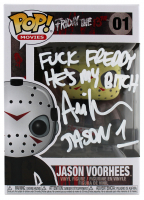 Ari Lehman Signed "Friday the 13th" #01 Jason Voorhees Funko Pop! Vinyl Figure Inscribed "F*** Freddy", "He's My B****" & "Jason 1" (Beckett) at PristineAuction.com