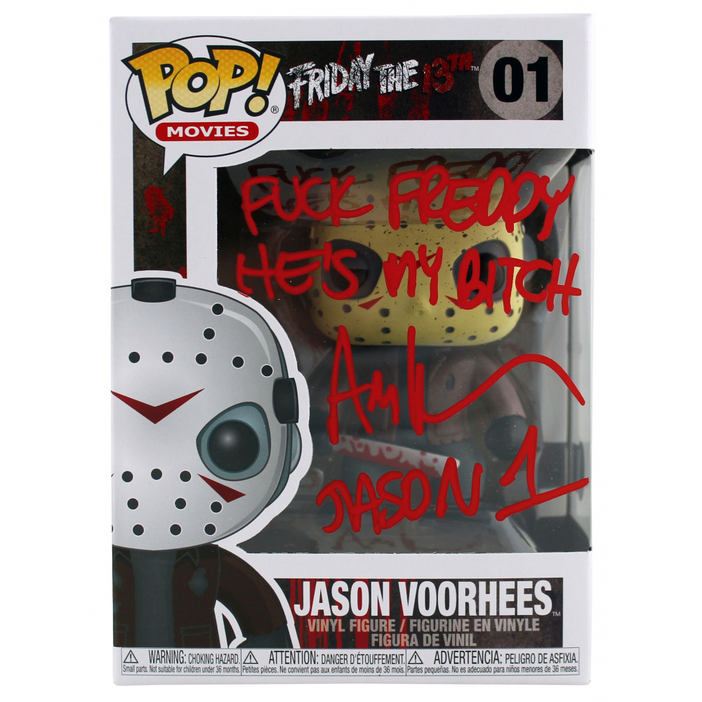 Ari Lehman Signed "Friday the 13th" #01 Jason Voorhees Funko Pop! Vinyl Figure Inscribed "F*** Freddy", "He's My B****" & "Jason 1" (Beckett) at PristineAuction.com