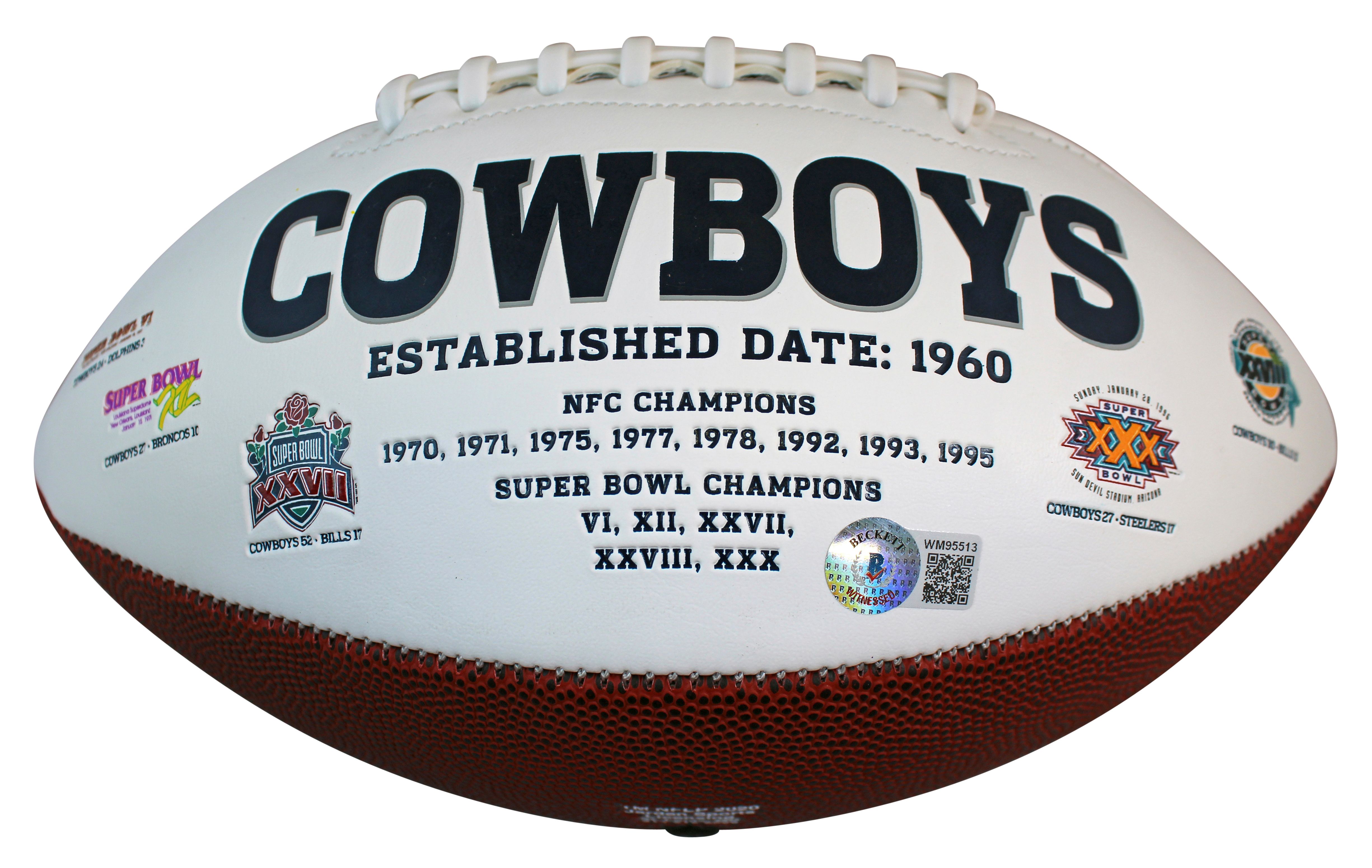 Drew Pearson Signed Cowboys Logo Football Inscribed "HOF 21" (Beckett) at PristineAuction.com Drew Pearson Signed Cowboys Logo Football Inscribed "HOF 21" (Beckett) at PristineAuction.com